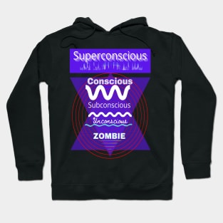 Funny Human Consciousness Scale in Typography Hoodie